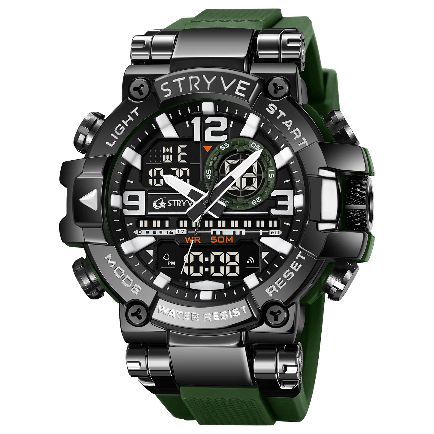 Fashion Stryve Watches S8025 Men's Cool Colorful Sports Digital Watches Fashion Designer Dual Movement Men's Wrist Watch