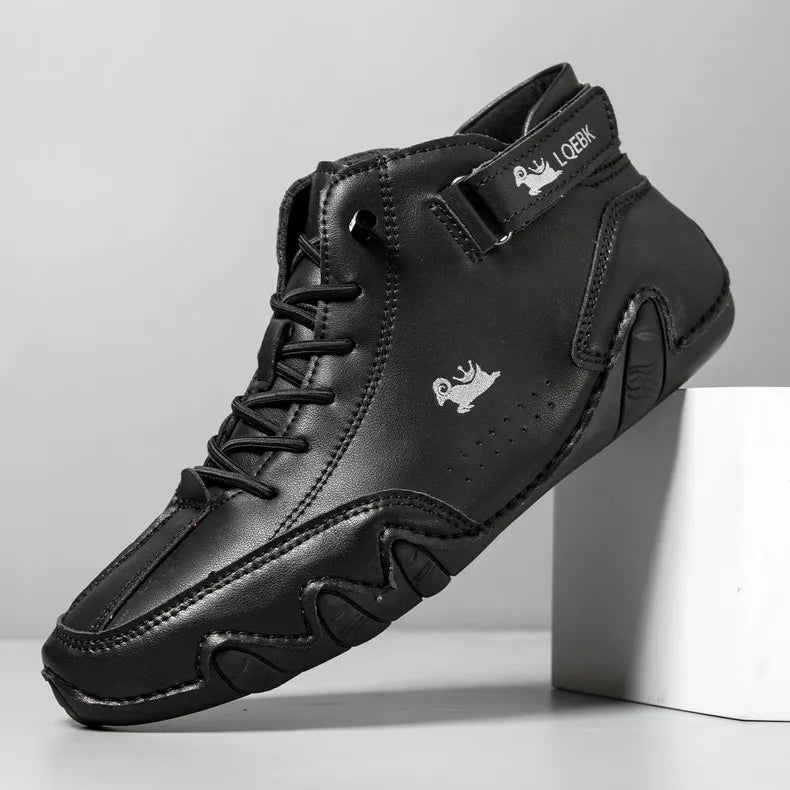 LDECK Leather Casual Shoes Sneakers for Men Fashion Outdoor Walking Loafers Shoes Comfortable Footwear Luxury Man Boots 2025 New