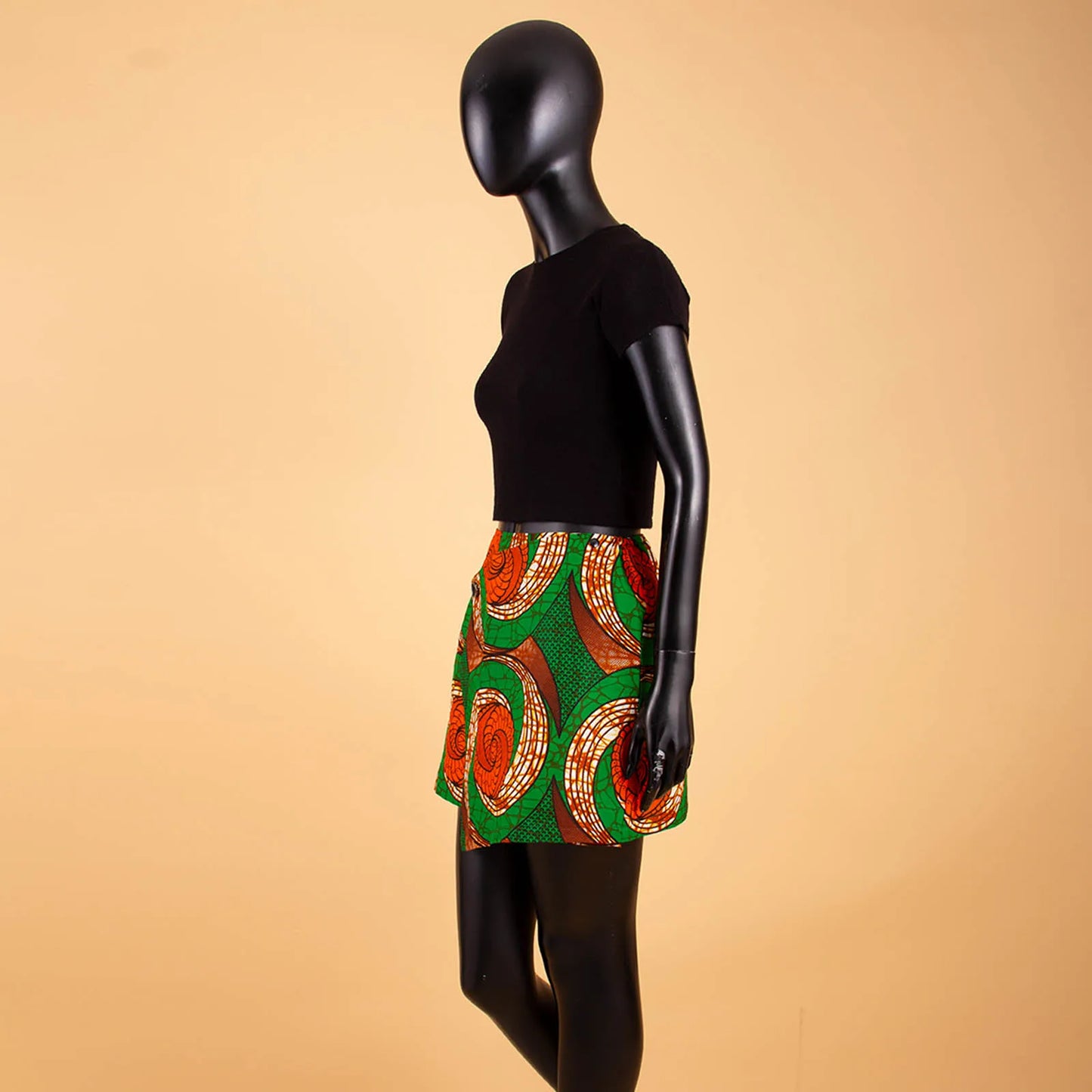 African Print Short Mini Skirts Women Summer Ruffle High Waist Skirt Ladies Streetwear Slim Bottoms African Clothes S2127006