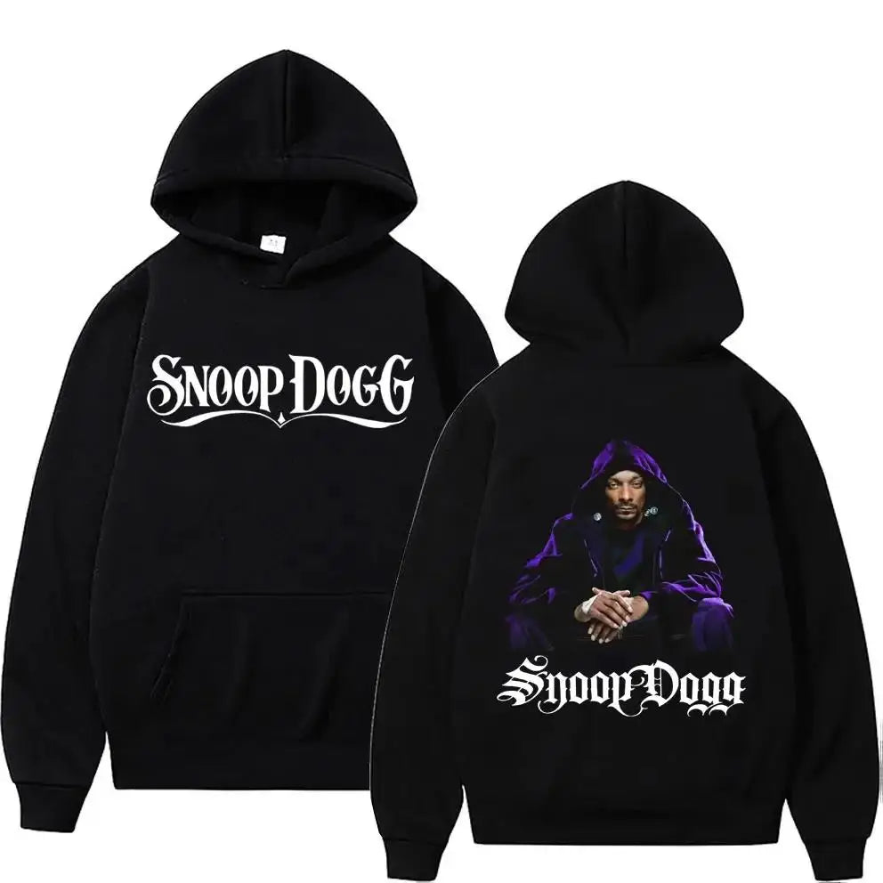 Limited Rapper Snoop Dogg Hooded Vintage Tupac Shakur Print Hoodie Men Women Hip Hop Punk Style Cool Sweatshirt Man's Streetwear