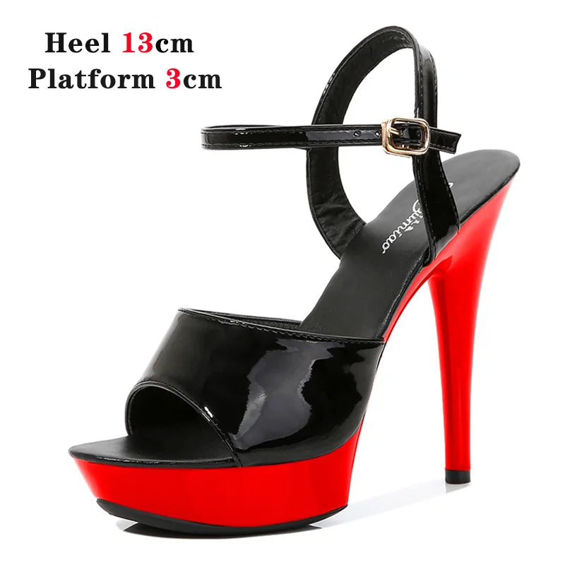 2022 Stripper Pole Dance Shoes High Heels Women Sexy Show Shoes Party Club 13 15 17CM Sandals Platform High-heeled Shoes Wedding