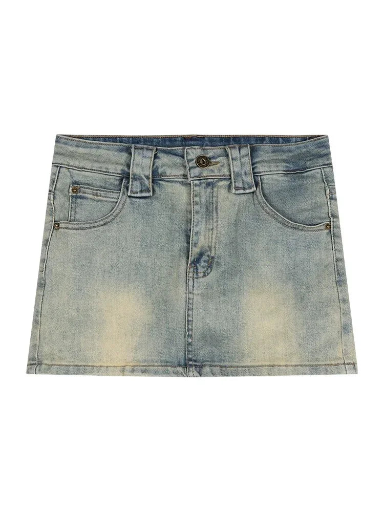 Summer Fashion Street Simple Basic Woman Skirts Retro Chicly Denim Skirt Female Sexy High Waist Slim Tight Hip Women Skirts