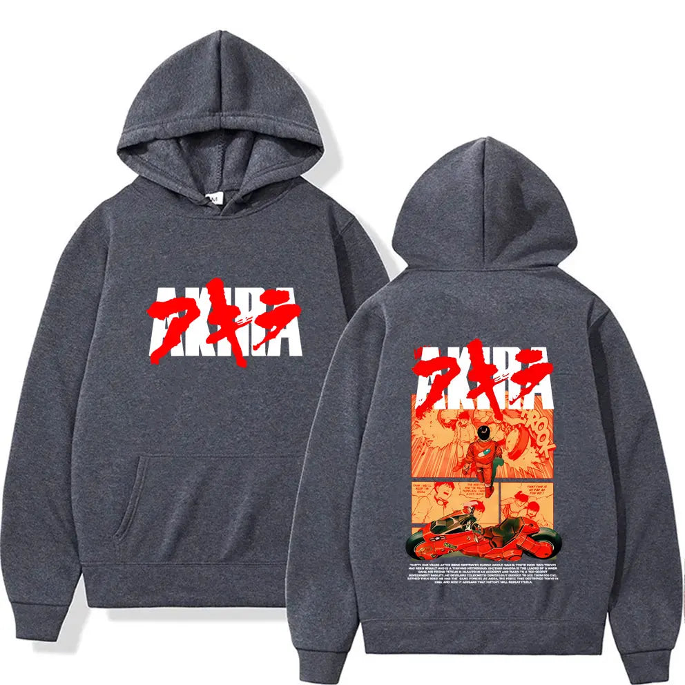 Japanese Science Fiction Cartoon Movie Anime Akira Shotaro Kaneda Graphic Hoodie Men Women Cotton Oversized Pullover Sweatshirt BAZAARHUBO