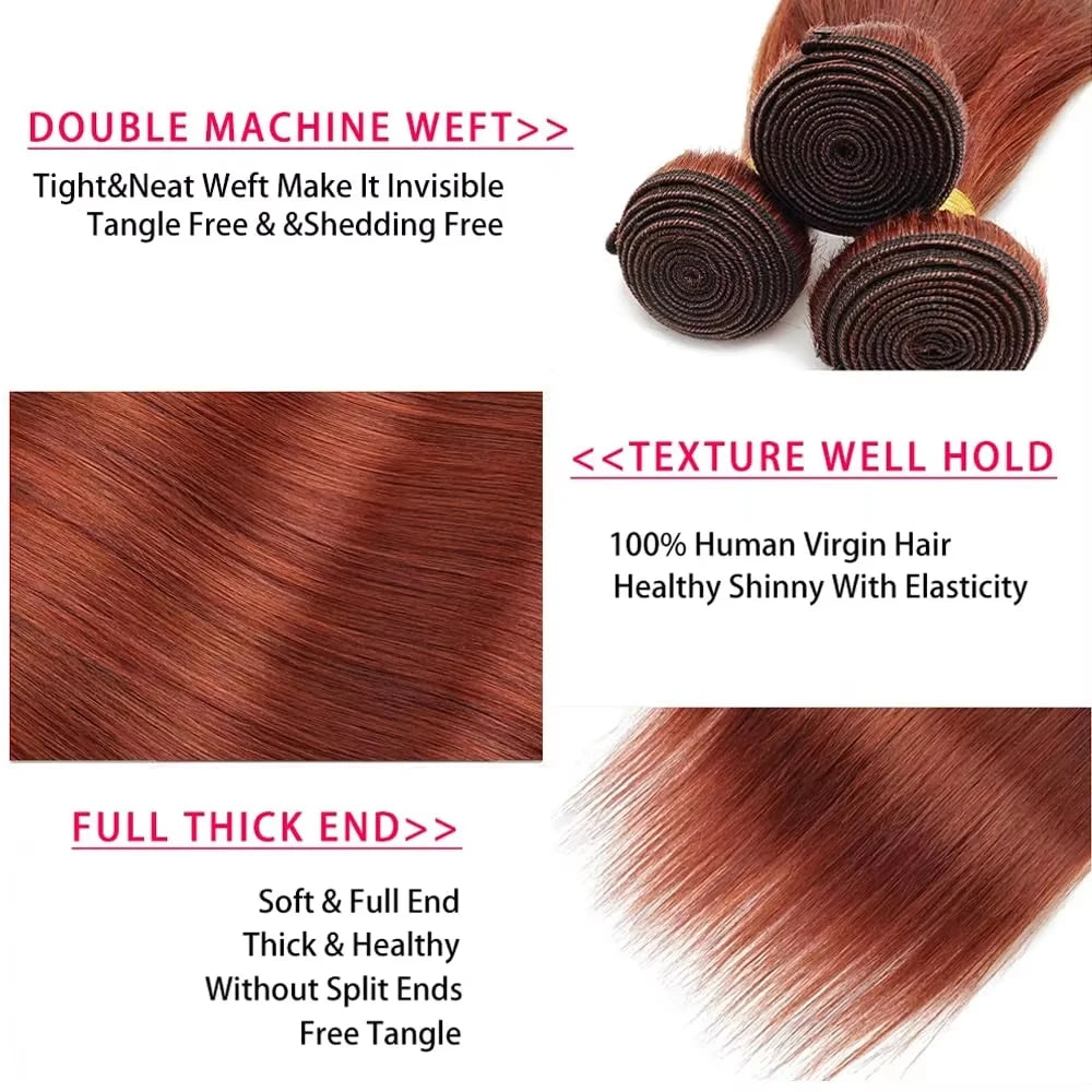 Straight Ombre Burgundy Bundles 1 3 4 Pcs/Lot 99J Dark Wine Red Brazilian Unprocessed Raw Human Hair Weave Extensions For Women