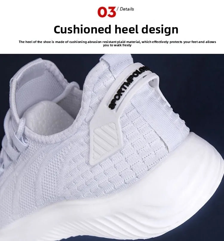 Spring New Fashionable Men's Running Shoes Leisure Style Youth Trendy Sports Shoes Low Top round Toe Rubber Outsole Mesh Lining