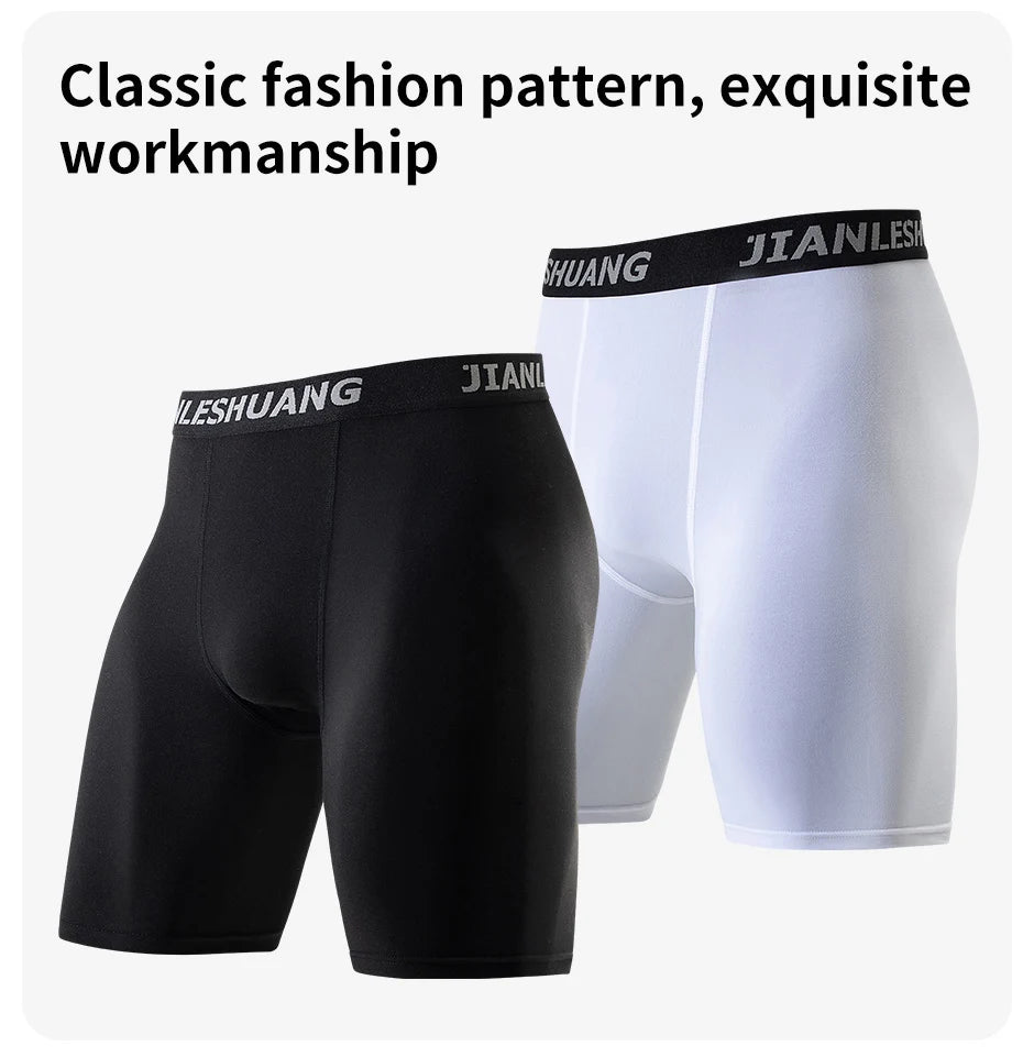 1/2/5Pcs Teenagers To Adults Multi-size Men's Sports Underwear Fitness Long Boxer Shorts Running Training Basketball Football Sh
