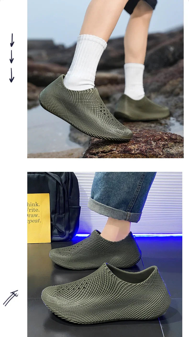 Designer Lightweight Luxury Summer New 3D Hole Hole Shoes Full Wrap Couple Casual Sandals Outdoor Beach Shoes for Men