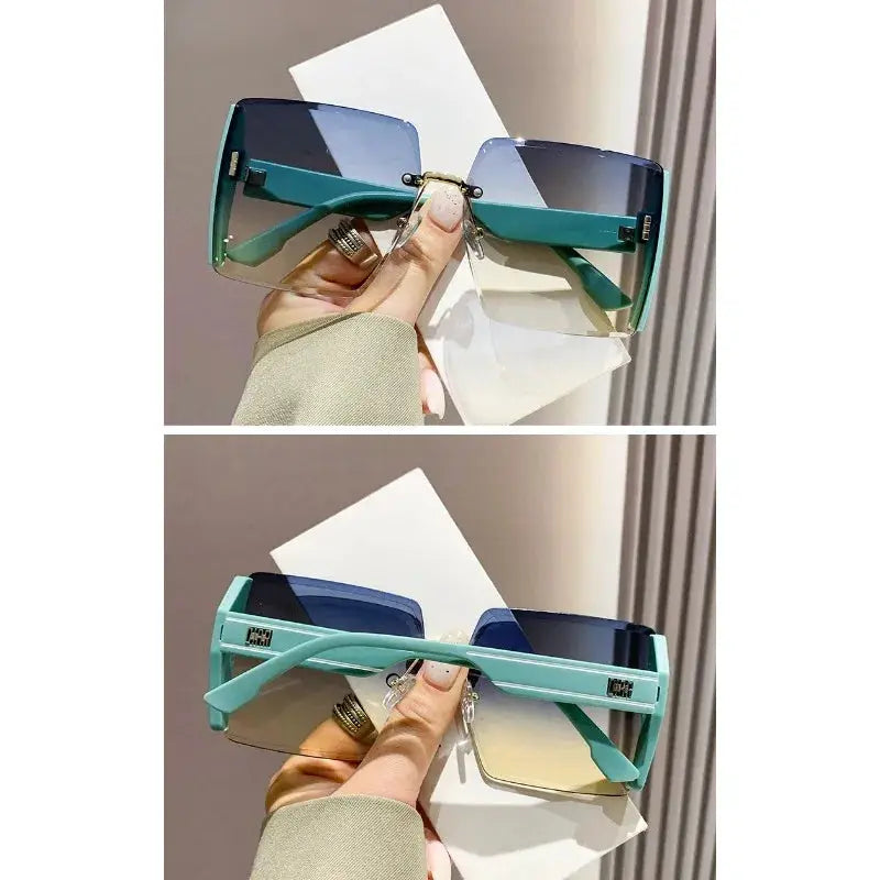 Korean Style Classic Black Big Square Shades Sunglasses for Women Men Fashion Women Sunglasses with Uv Protection BAZAARHUBO