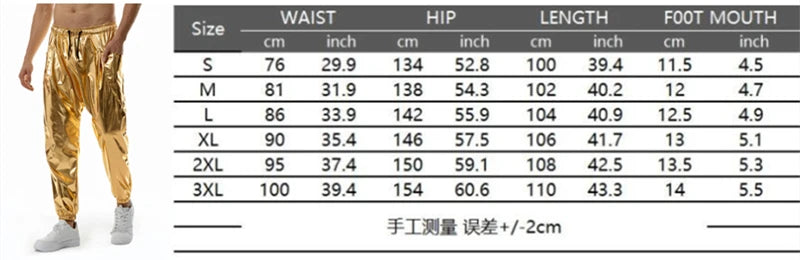 Men's Sets Shiny Metallic Suits Adult Disco 2 Piece Outfit Jacket Pants Halloween Dress Up Nightclub Stage Party Jackets Costume