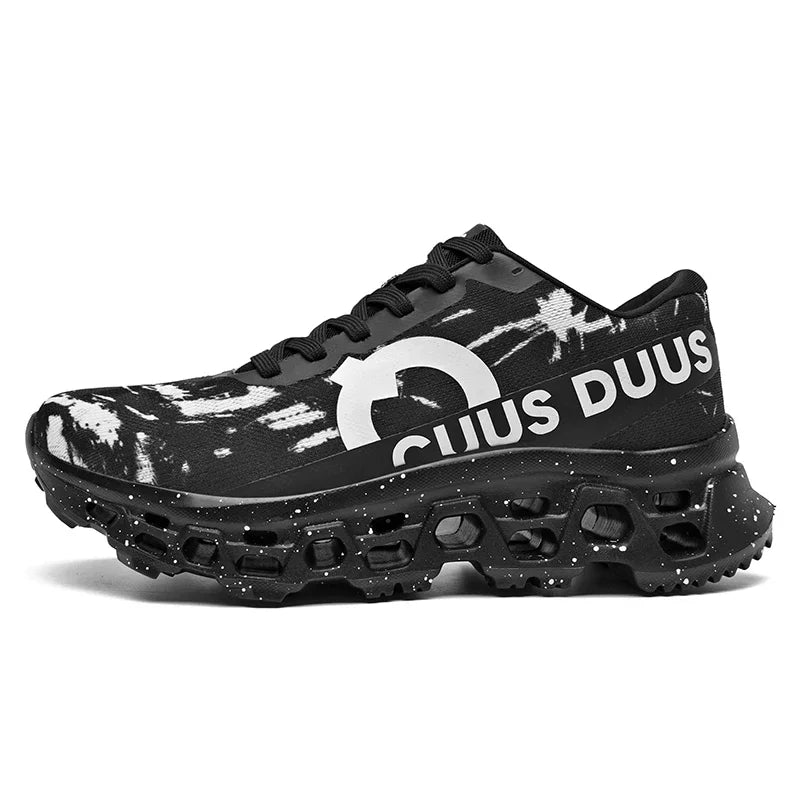 Running Shoes for Men Women Hollow Perforated Cushion Shock Absorbing Outdoor Hiking Sneakers Casual Chunky Walking Trainers