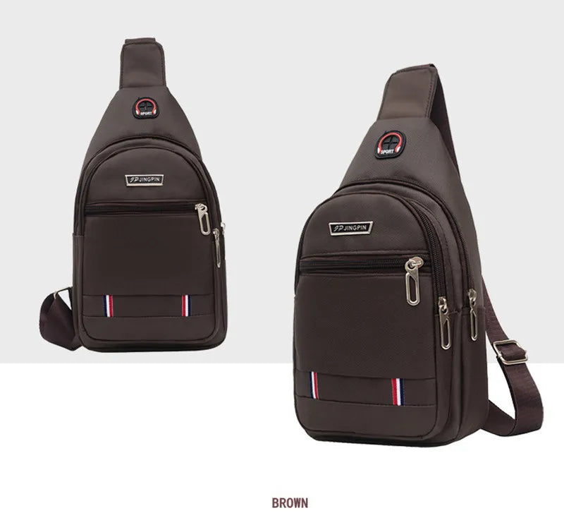 Oxford Men Chest Bag Crossbody Single Shoulder Travel Handbag Fashion Chest Bags New Style Big Capacity Chest Men Bag