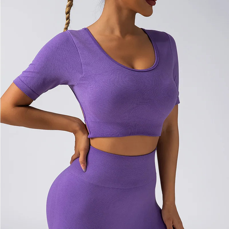Women's Yoga Sets Seamless Sportswear 2-Piece Gym Yoga Clothes Sport Bra + Leggings Running Wear Skinny Sports Workout Sets Suit
