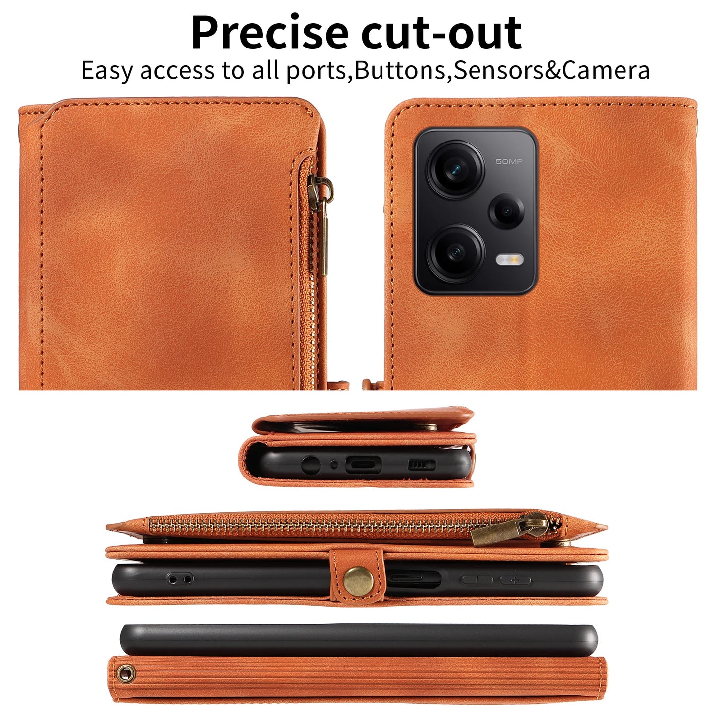 For Xiaomi Redmi Note 15 14 13 15C Poco X7 Pro F5 12 13C 14C 13T 15T Plus 5g Cases 4g Leather Wallet Card Holder Flip Phone Bags