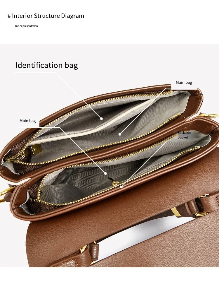 Fashionable Women's Bags, High-End Versatile Casual Bags, Trendy Textured Color-Blocked Handbags, Niche Shoulder and Crossbody Bags, a Great Choice for Gifting to Your Girlfriend