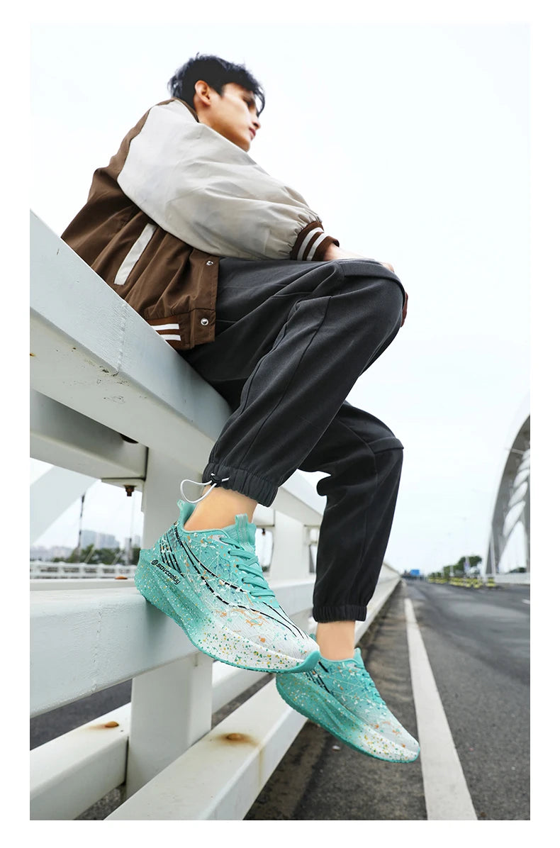 Marathon Men Running Shoes Carbon Board Speciality Sports Breathable Lightweight Women's Comfortable Chunta Athletic Sneakers
