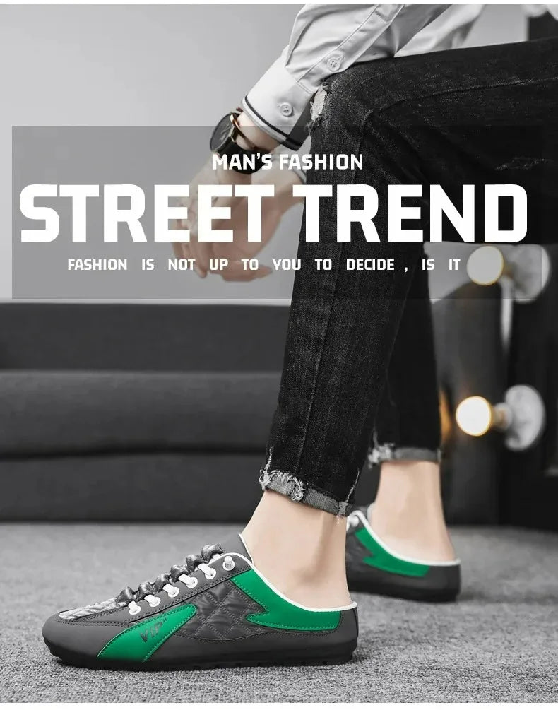 Men's Sneakers Summer Slippers for Men Trendy Men's Flat Bottom Casual Shoes Soft Sole Support Shoes