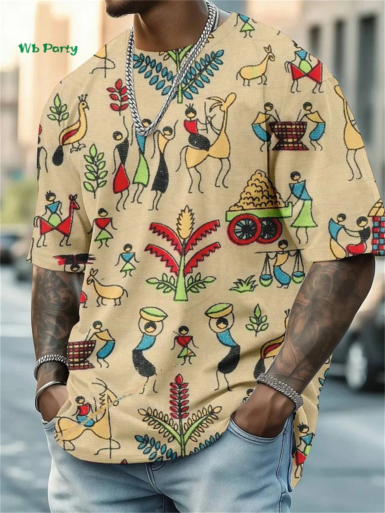 Cat Pattern Men's T-Shirt 3D Print Funny Animal Short Sleeve T-Shirt Oversized Tops Summer Daily Outdoor Casual Men's Clothing