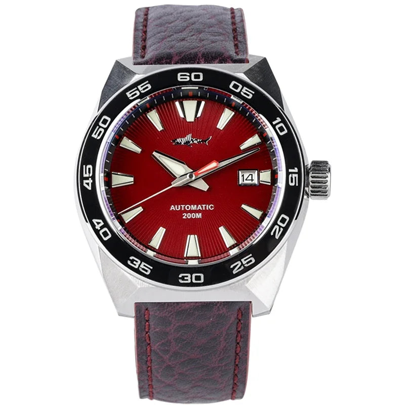 Heimdallr Monster Diver men Watch Frost Blue Dial Sapphire Crystal NH35 Automatic Mechanical 200m Waterproof Full Luminous Watch