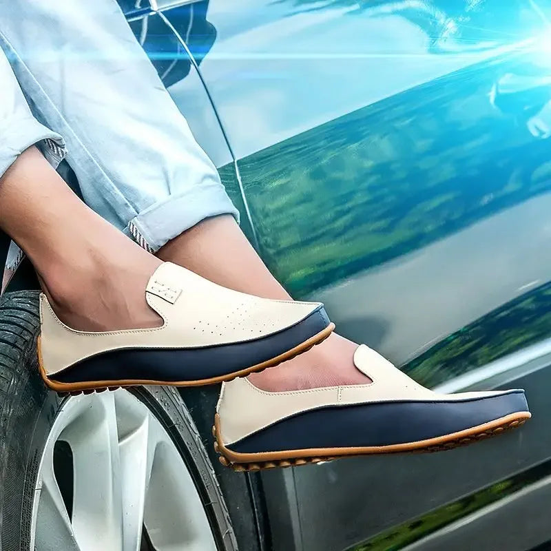 Moccasin Men's Leather Shoes Soft Casual Comfortable Male Shoe High Quality Fashion In Promotion Cheap Clearance Korean Style