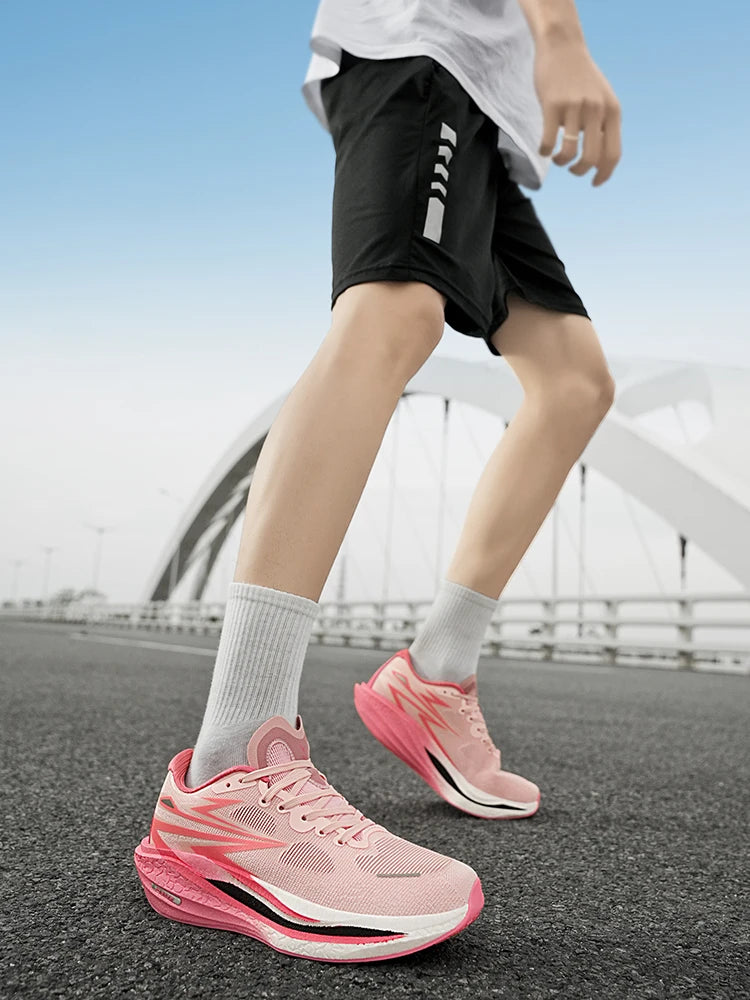 Men Running Shoes New Carbon Board Marathon Sports Shoes Breathable Lightweight Trend Women's  Athletic Sneakers