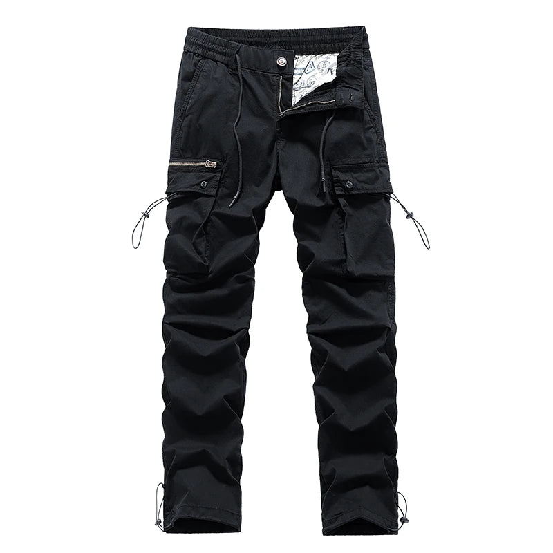 BAPAI Men's Fashion Work Pants Outdoor Wear-resistant Mountaineering Trousers Work Clothes Street Fashion Cargo Pants