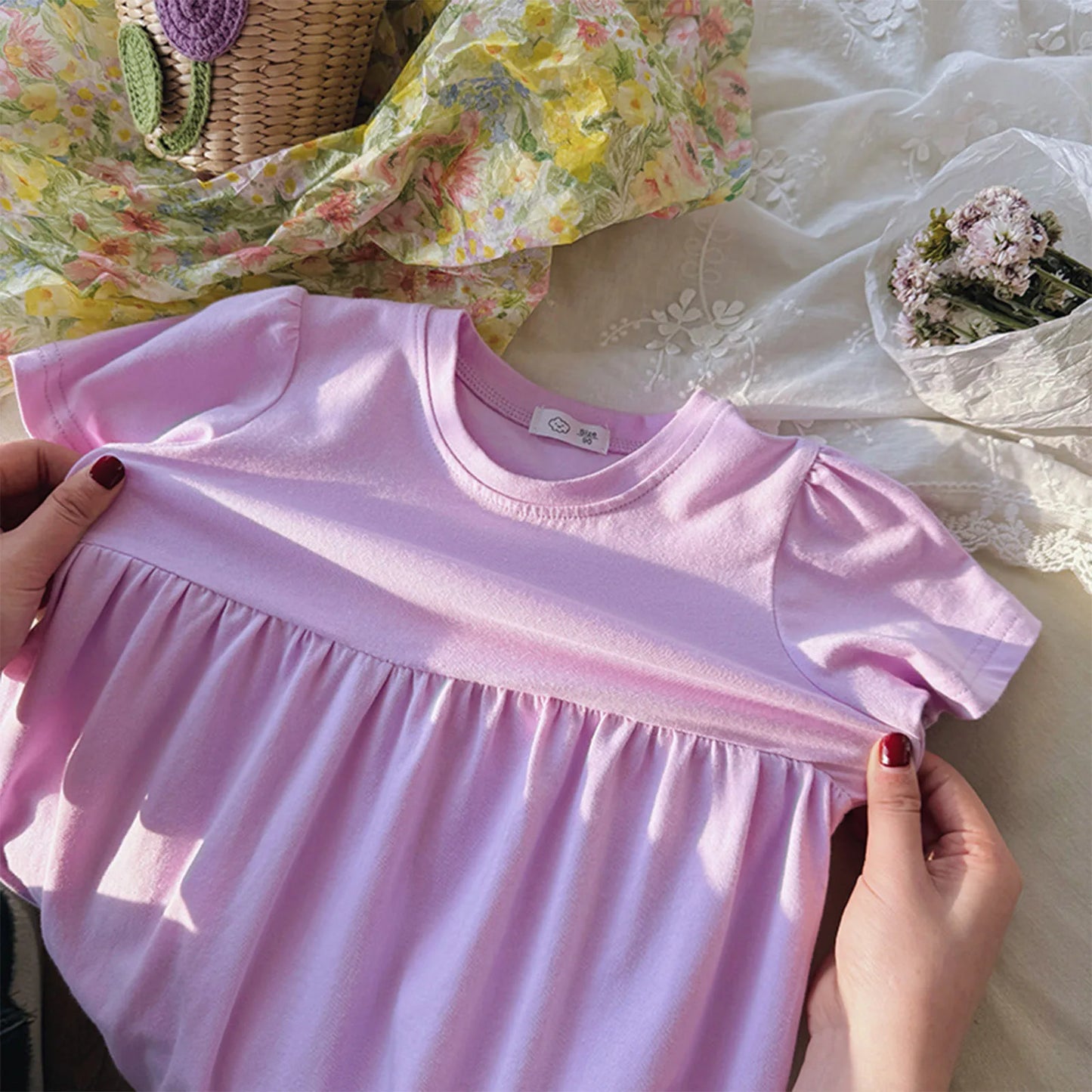 Kids Girls Summer Fashion Casual Sweet A-line Dress Playwear Sundress for Birthday Party Daily School Beach Vacation Photography