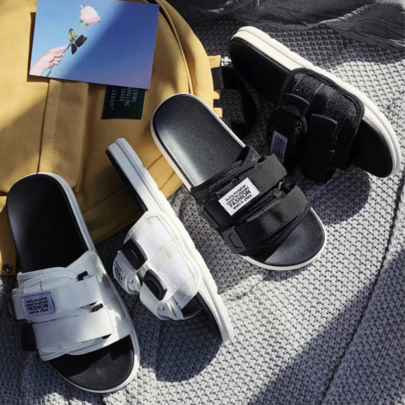Trendy and Fashionable Sandals and Slippers 2023 Summer New Daily Outwear Slippers Couples Versatile Classic Casual Slippers