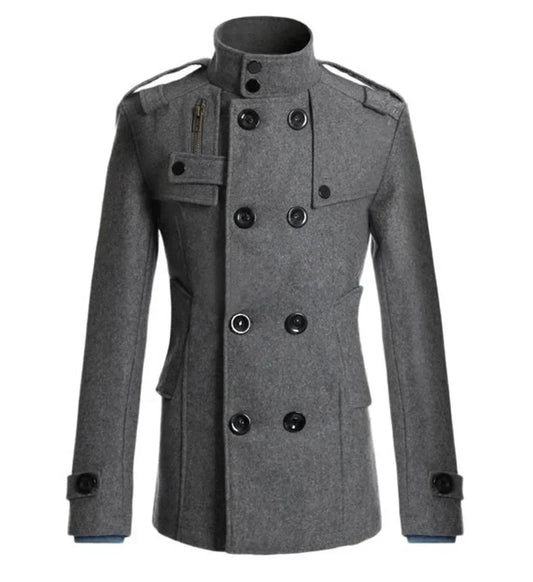Medieval Coat Man New Men Wool Overcoat For Male Suit Woolen Windbreaker Coats Outer Wear Clothing Detective Cosplay Costumes