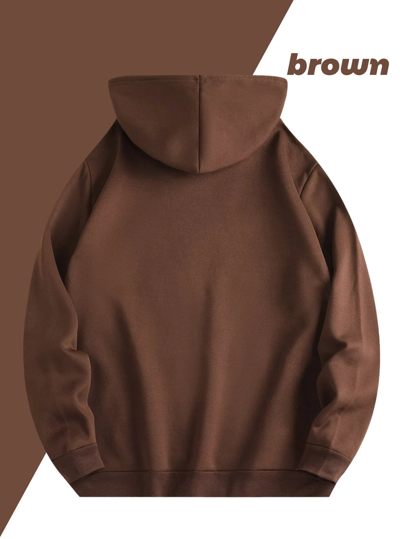 Men's top men's long sleeved round neck loose plus size autumn and winter hooded sweatshirt T-shirt top BAZAARHUBO