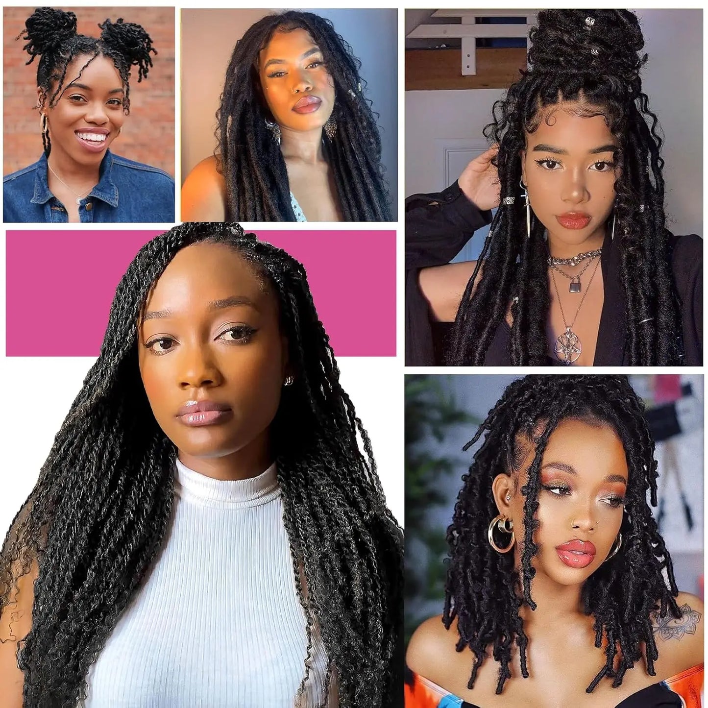 Afro Kinky Curly Bulk 4C Human Hair 10-18 Inch 30g 50g/pack Soft for Mini Twist Braids Dreadlocks Extensions Locs Repair