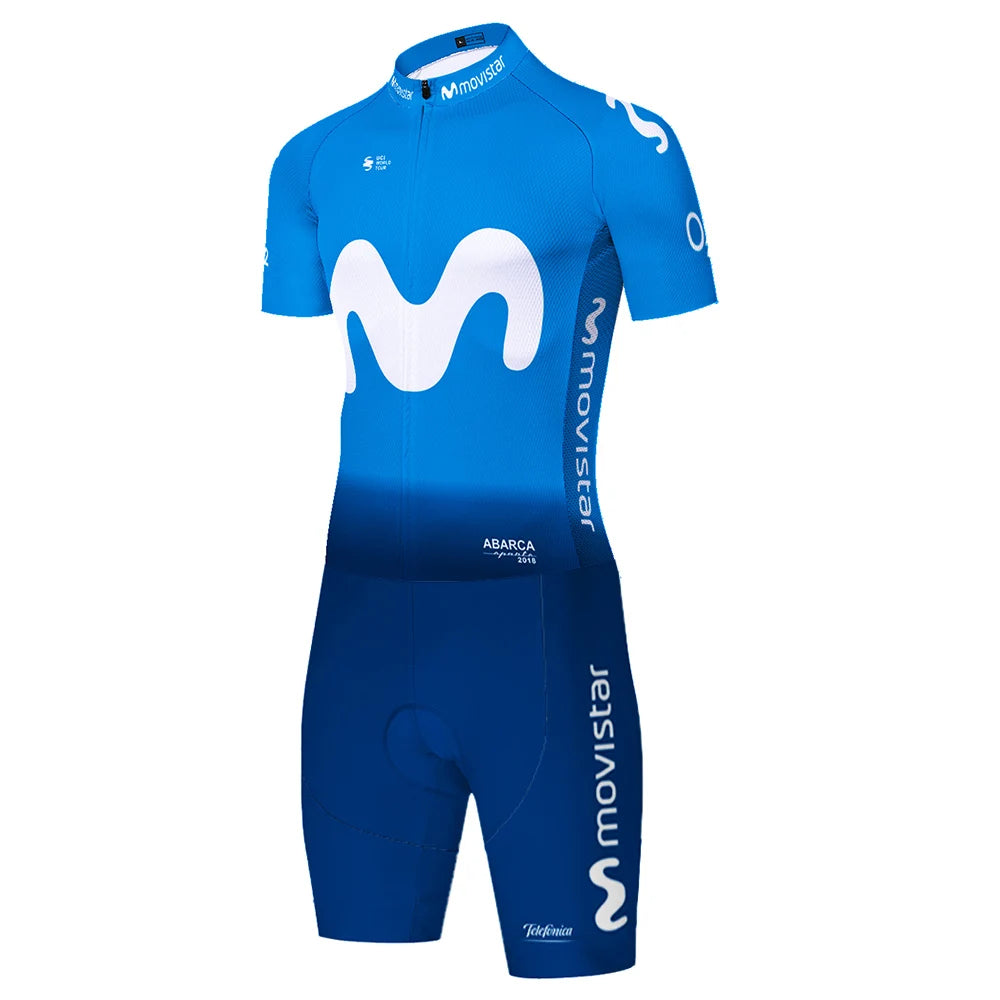 Movistar triathlon suit men Maillot Jumpsuit Road Racing Skinsuit Bike Jersey Sports Wear shorts cycling maillot cyclisme homme