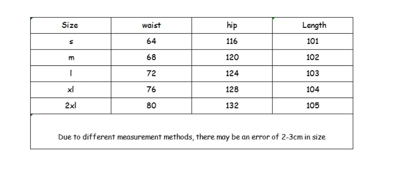 Mesh tie-dye straight pants size chart for Bazaarhubo with waist, hip and length measurements