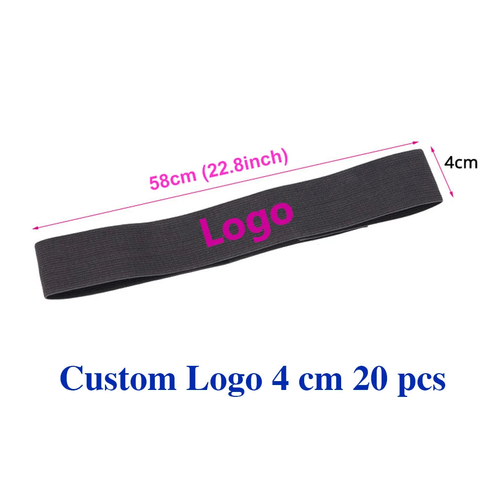 20Pcs Customized Wig Headband For Edges Wig Band With Ear Cut Outs Double Sided Wig Band To Melt Lace Custom Logo Band For Wigs