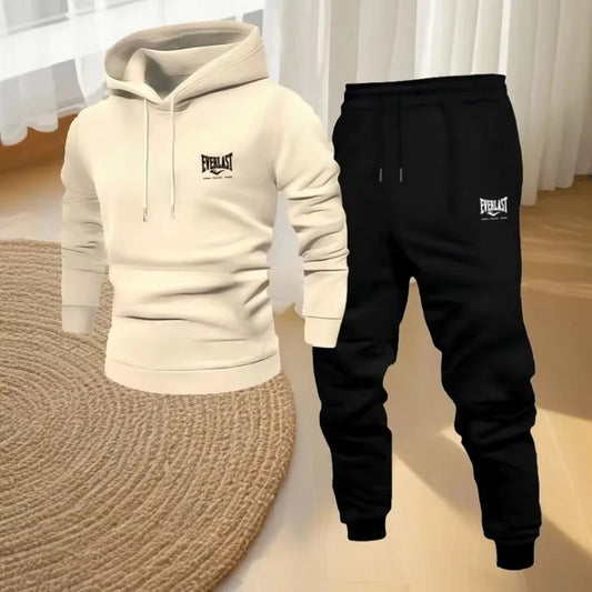 2025 Men's Fashion Sports Jogging Set_ Casual Printed Sports Set Comfortable Office and Family Sports Set for Autumn and Winter
