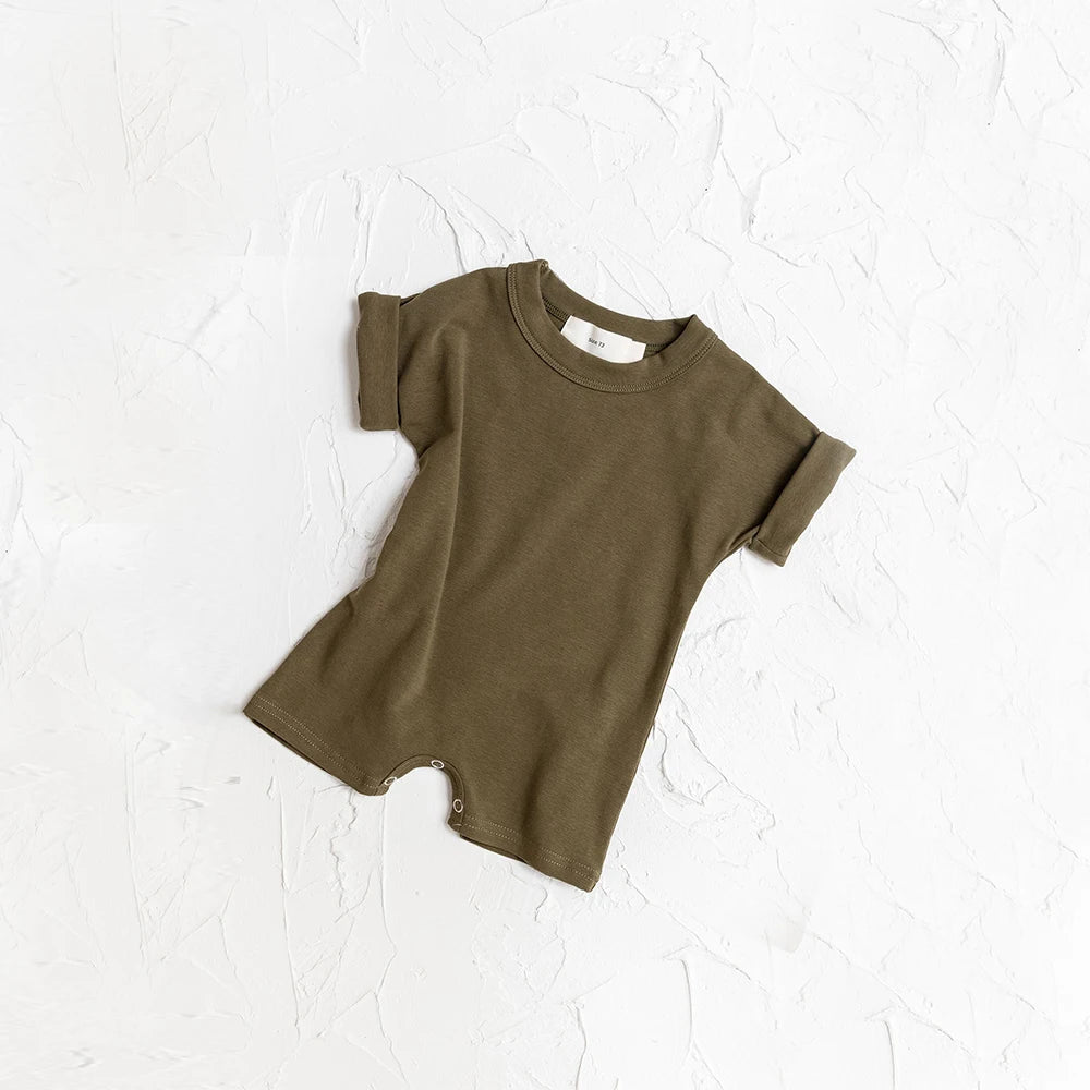 Toddler Baby Boys Clothes Fashion Summer Outfit Sets Short Sleeve Solid Color Tops  Shorts 2PCS Casual Kids Clothes  Suit