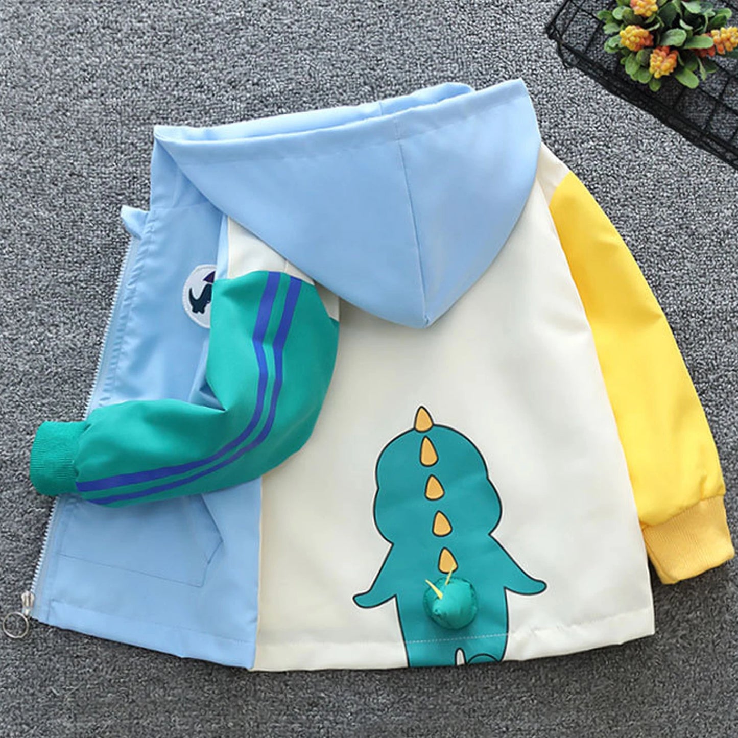 Casual Children's Jacket,Patchwork Long Sleeve Boys Spring Coat,Cartoon Toddler Kids Outerwear,Casual Outdoor School Outfits