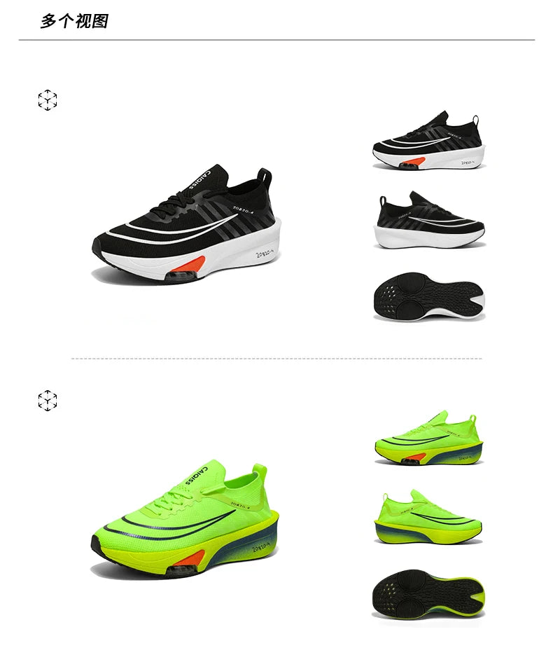 Running Shoes Carbon Board Speciality Marathon Men Sports Breathable Lightweight Women's Comfortable Athletic Nonskid Sneakers
