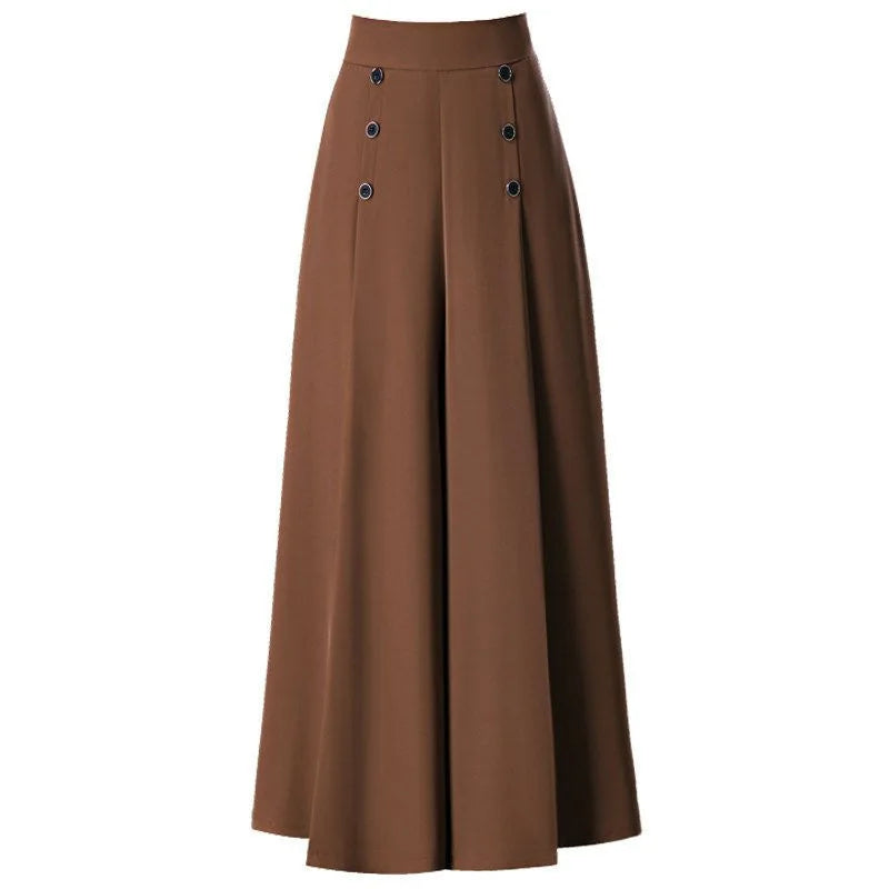 Women's Nine Loose Skirt Pants Draped Wide Leg Pants Spring Cool High Waist Slim Fashion Big Leg Pants Street Lounge Trousers