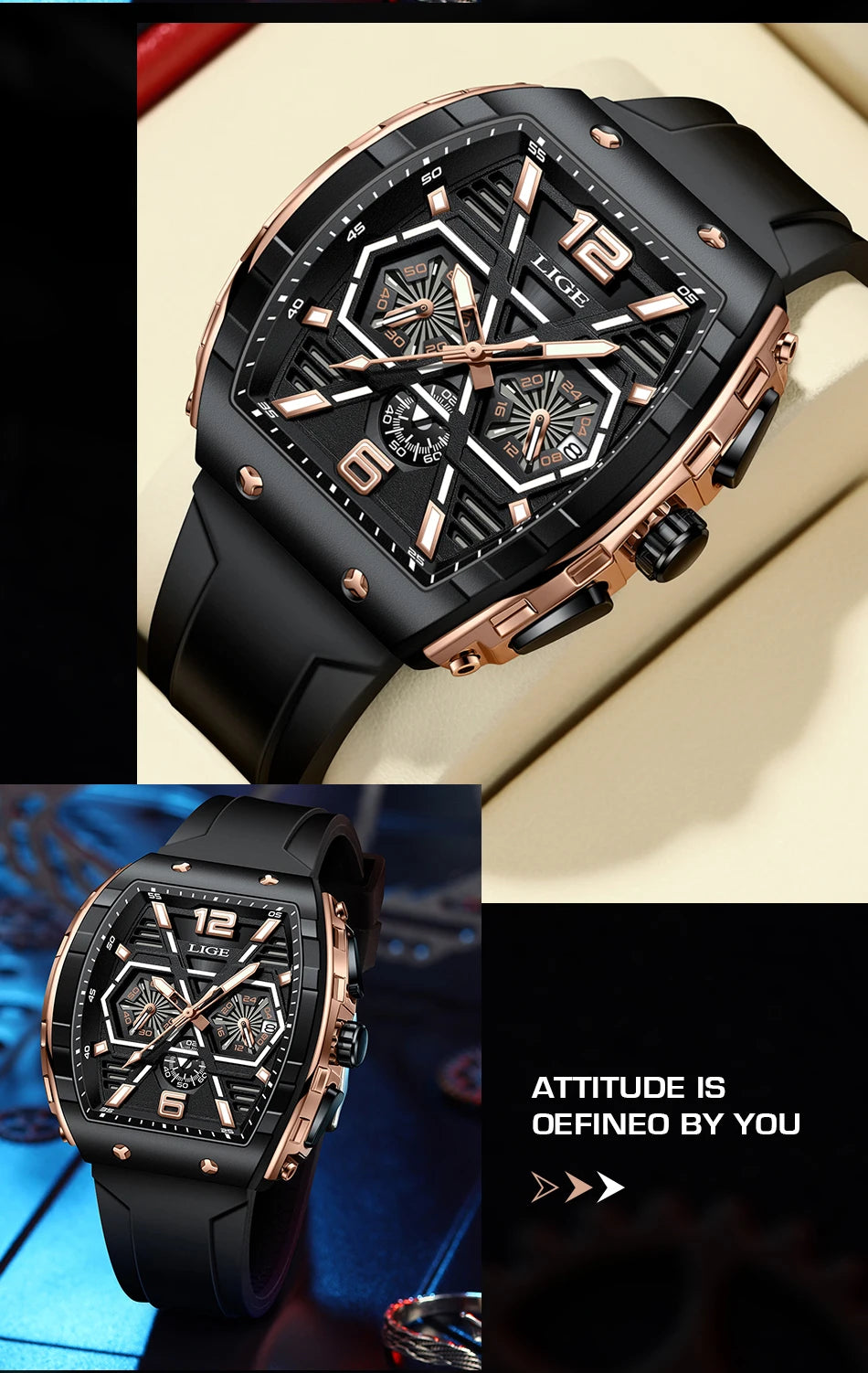 LIGE Top Brand Classic Men's Watches Roman Scale Dial Luxury Wrist Watch for Man Original Quartz Waterproof Luminous Male reloj