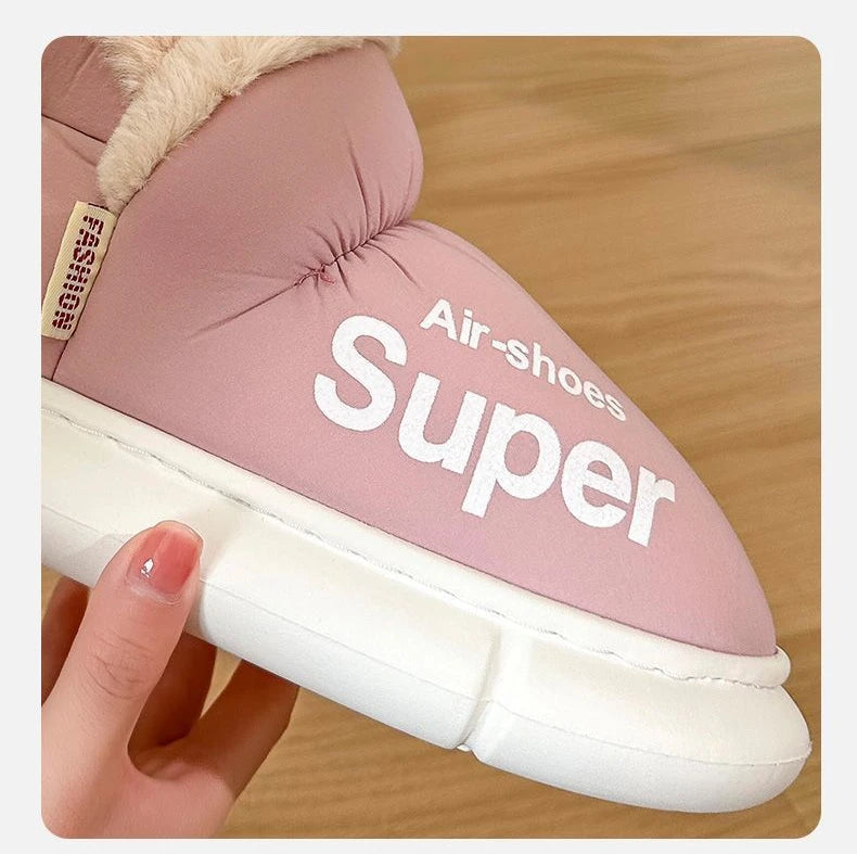 Winter Plush Men Cotton Shoes Warm Plush Men House Slippers Outdoor Soft Non Slip Women's Shoes Casual Furry Men Shoes