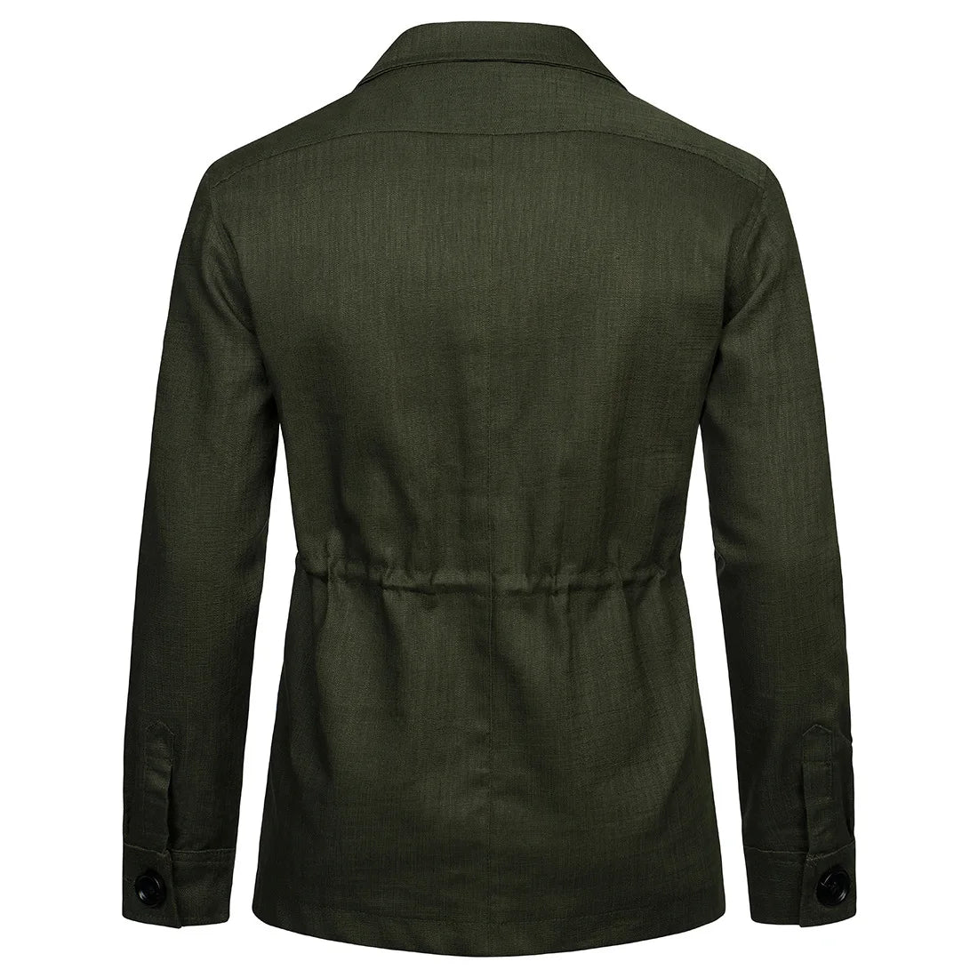 2026 British Style Men's Linen Safari Jackets Fashion Vintage Multi Pockets Cargo Jacket Streetwear Gentry Casual Outerwear Male