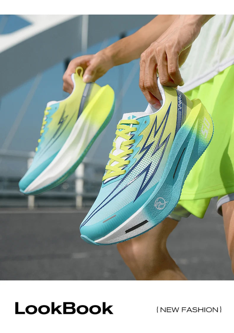 Running Shoes Carbon Board Speciality Marathon Men Sports Breathable Lightweight Women's Comfortable Athletic Nonskid Sneakers
