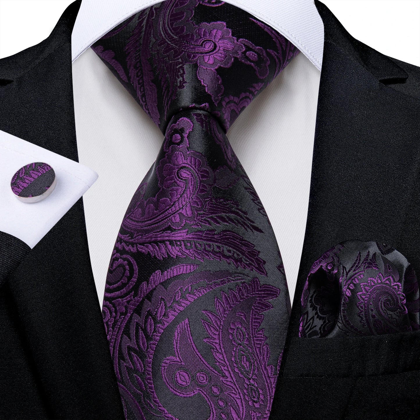 Dark Red Plaid Silk Ties for Men Classic 8cm Business Wedding Party Accessories Pocket Square Cufflinks Gift DiBanGu Dropship BAZAARHUBO