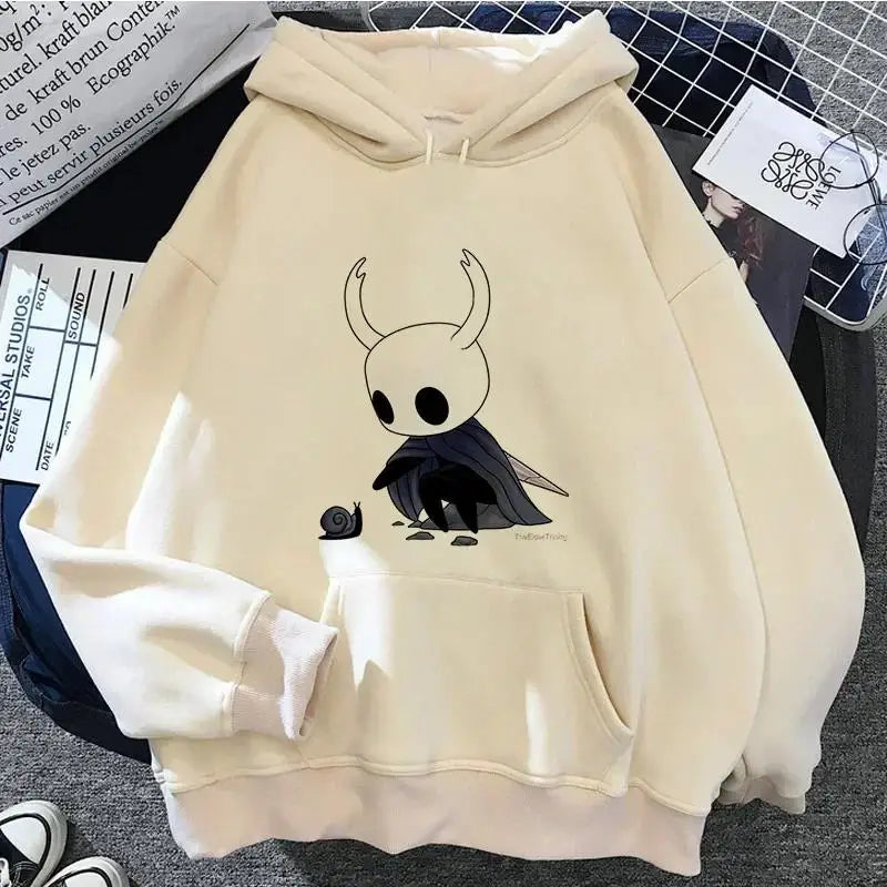 Hollow Knight Hoodies Men Korea Ulzzang Grunge Y2k Aesthetic Fmale Autumn and Winter Pullover Hoddies Streetwear Graphic