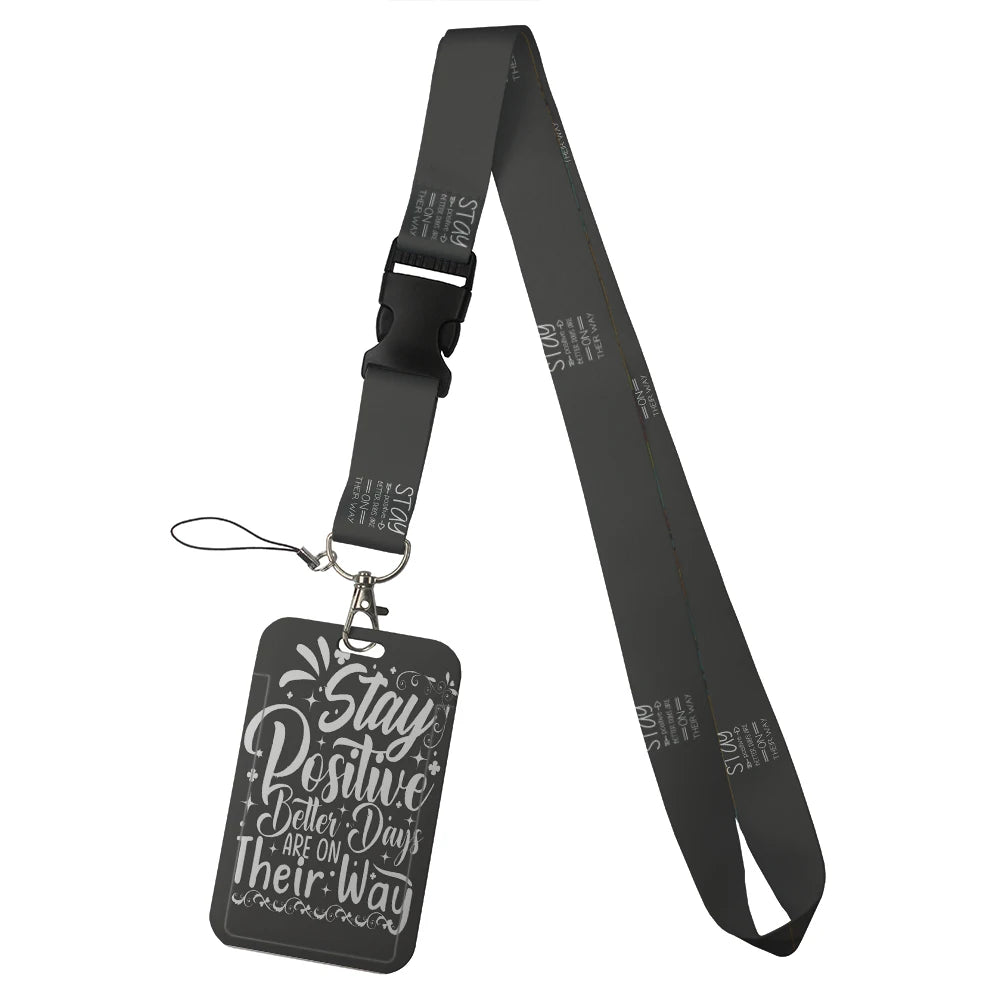 quotation card holder Lovely hanging rope  ID pass hang accessories holder lanyard Student  Bus passr protective Case