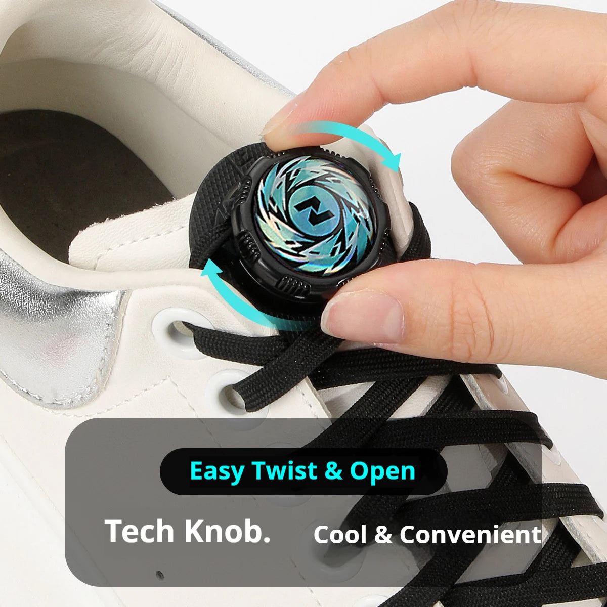 No-Tie Automatic Shoelaces New Swivel Buckle Laces Without Ties Casual Shoes Sneakers Shoe Accessories for Adults and Kids
