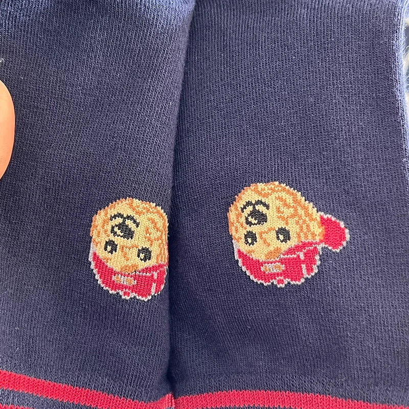 Good Quality Cartoon Gentleman Bear Men's Socks Cotton Harajuku Style Sport Boys Skateboard Novelty Breathable  Christmas Gifts