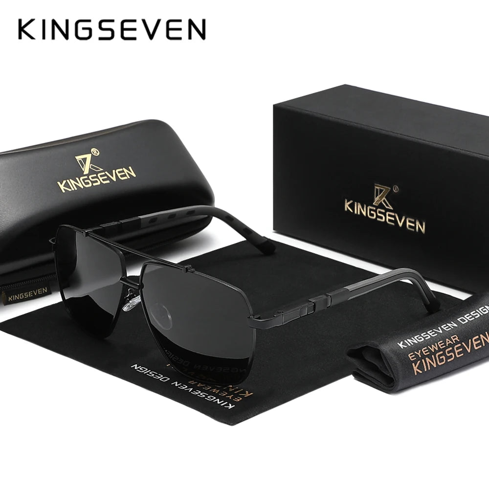 KINGSEVEN Classic Men Sunglasses Pilot Polarized UV400 Aluminum Frame Women Driving Glasses BAZAARHUBO