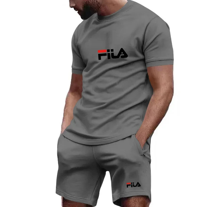 2026 Outdoor Jogging Set: Breathable Short Sleeve Quick Drying T-Shirt, and Men's Sports Shorts