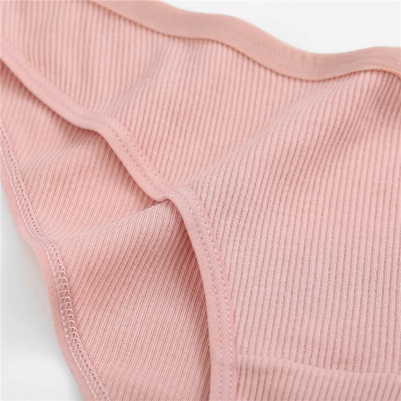 5PCS Women Cotton M-4XL Panties Briefs Female Sexy V Wasit Underwear Ladies Underpants Pantys Girls Plus Size Intimates Lingerie
